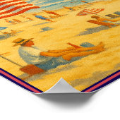  strand 4 juli Amerikaanse Onafhankelijkheidsdag Poster (Hoek)