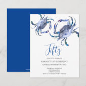 Strand 50e verjaardag Uitnodigingen Krab Boil (Voorkant / Achterkant)