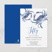 Strand 50e verjaardag Uitnodigingen Krab Boil (Voorkant / Achterkant)