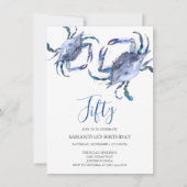 Strand 50e verjaardag Uitnodigingen Krab Boil (Voorkant)