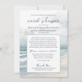 Strand 50ste Verjaardagskaart Shower Uitnodiging (Voorkant)