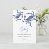 Strand 60e verjaardag uitnodigingen (Staand voorkant)