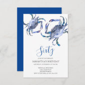 Strand 60e verjaardag uitnodigingen (Voorkant / Achterkant)