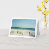 Strand aan de Golf van Mexico 1 Wenskaart Kaart (Gele Bloem)