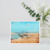 strand aan de lage zijkant (monding van de rivier) briefkaart (Staand voorkant)