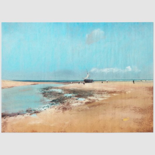 strand aan de lage zijkant (monding van de rivier) tissuepapier (Voorkant)