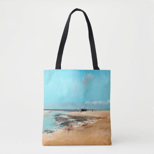strand aan de lage zijkant (monding van de rivier) tote bag (Voorkant)