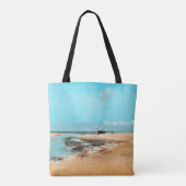 strand aan de lage zijkant (monding van de rivier) tote bag (Achterkant)