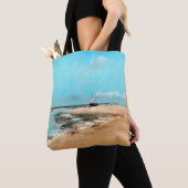 strand aan de lage zijkant (monding van de rivier) tote bag (Dichtbij)
