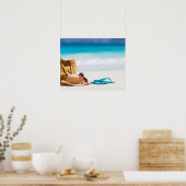 Strand aan de oceaan poster (Keuken)