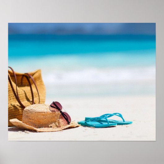Strand aan de oceaan poster (Voorkant)