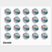 Strand aangepast foto-filter ronde sticker (Vel)