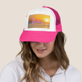 Strand aangepaste tekst Zonsopgang afbeelding Heet Trucker Pet (In situ)
