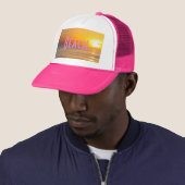 Strand aangepaste tekst Zonsopgang afbeelding Heet Trucker Pet (In situ)