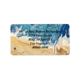 Strand Abstract Adres Grote Labels ( 5 regels)