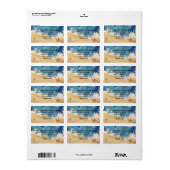 Strand Abstract Adres Grote Labels ( 5 regels) (Full Sheet)