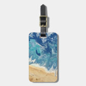 Strand Abstract gepersonaliseerd Bagagelabel (Voorkant verticaal)