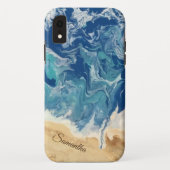 Strand Abstract gepersonaliseerd Case-Mate iPhone Case (Achterkant)
