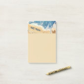 Strand Abstract Gepersonaliseerde Post it Note 4x6 (Op bureau)