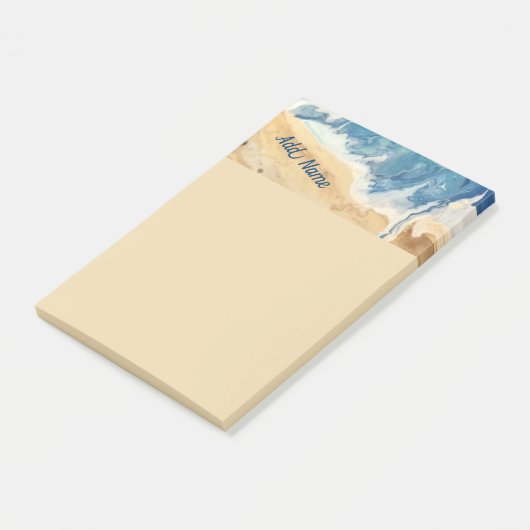 Strand Abstract Gepersonaliseerde Post it Note 4x6 (Schuin)