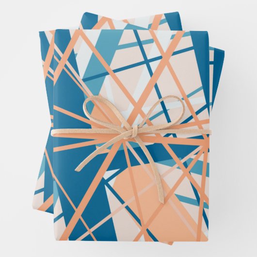 Strand Abstracte GeometrIc Party Wrapping Paper (In situ)