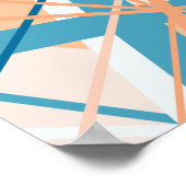 Strand Abstracte geometrische strepen Poster (Hoek)