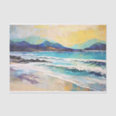 Strand Abstracte landschapsbergen Tissuepapier (Voorkant)