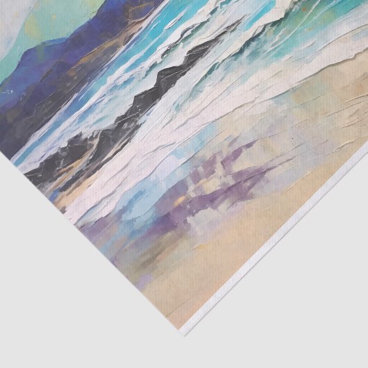 Strand Abstracte landschapsbergen Tissuepapier (Detail)