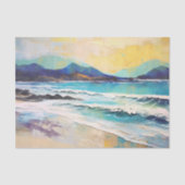 Strand Abstracte landschapsbergen Tissuepapier (Voorkant)