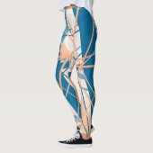 Strand Abstracte Strepen Zomer Geometrische Leggin Leggings (Links)