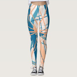 Strand Abstracte Strepen Zomer Geometrische Leggin Leggings