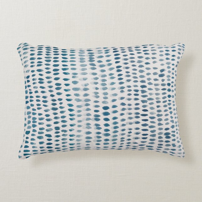 Strand Abstracte Textuur Turquoise Accent Pillow Kussen (Voorkant)