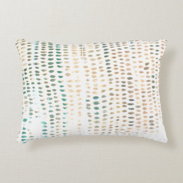 Strand Abstracte Textuur Turquoise Accent Pillow Kussen (Voorkant)