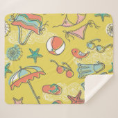 Strand Accessoires: Zomer naadloos patroon. Sherpa Deken (Voorkant (horizontaal))