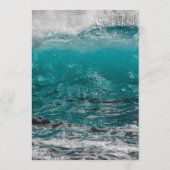 Strand Achtergrond Bruiloft Menu (Achterkant)