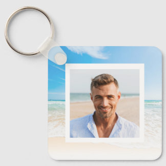 Strand Achtergrond Memorial Keepsake Sleutelhanger