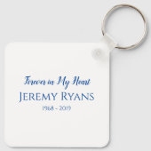 Strand Achtergrond Memorial Keepsake Sleutelhanger (Achterkant)