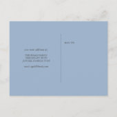 Strand Adreswijziging Stoffige Blauwe Zeepaarden Briefkaart (Achterkant)