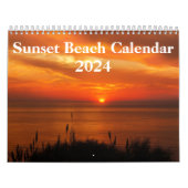 Strand Afbeeldingen bij zonsondergang 2024 Kalender (Hoes)