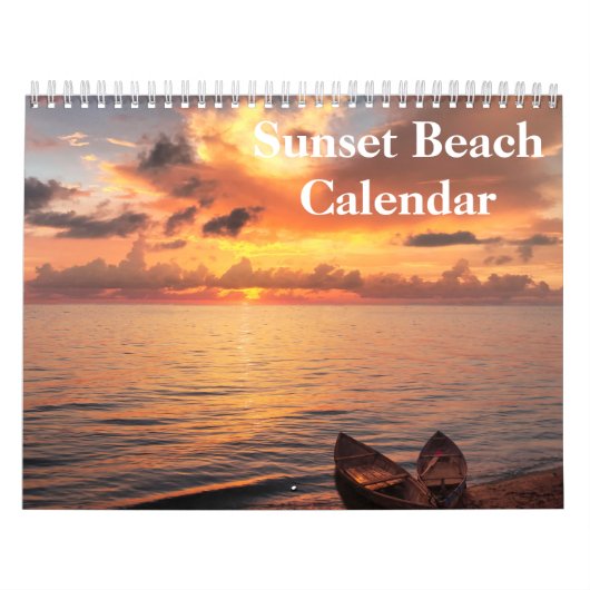Strand Afbeeldingen bij zonsondergang 2025 Kalender (Hoes)
