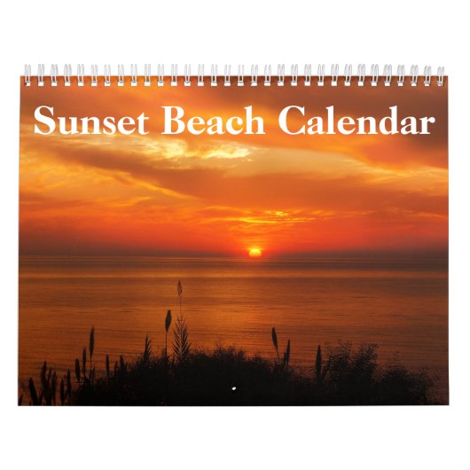 Strand Afbeeldingen bij zonsondergang 2025 Kalender (Hoes)