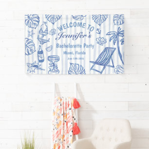 Strand AFHAARTJE Feestelijke Blauwe Banner