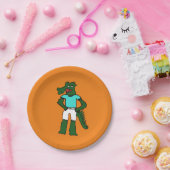 Strand Alligator Verjaardag Papieren Bordje (Feest)