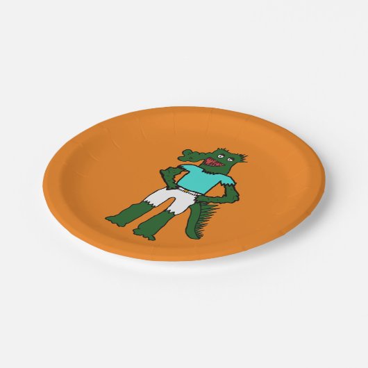 Strand Alligator Verjaardag Papieren Bordje (Gekanteld)