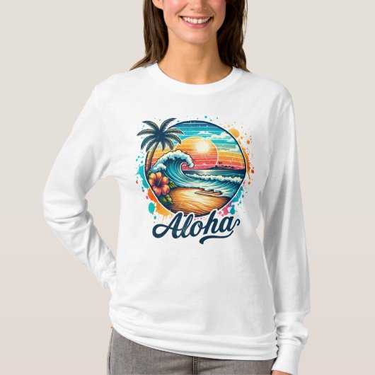  strand Aloha Sublimation-94953 T-shirt (Voorkant)