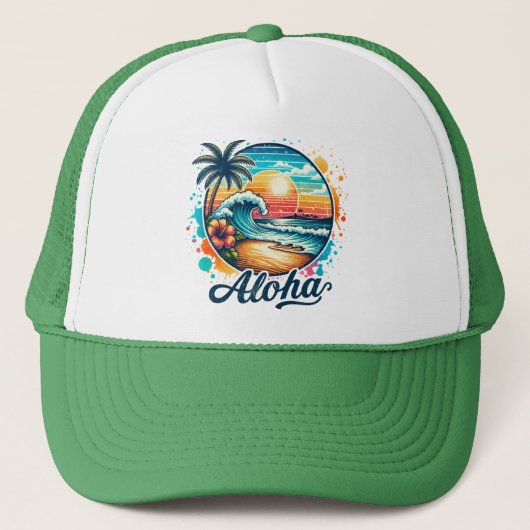 strand Aloha Sublimation-94953 Trucker Pet (Voorkant)