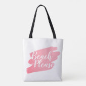 Strand alsjeblieft Blush Pink Beach Tote Bag (Achterkant)