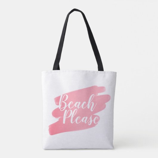 Strand alsjeblieft Blush Pink Beach Tote Bag (Achterkant)