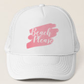 Strand alsjeblieft Blush Pink Trucker Pet (Voorkant)