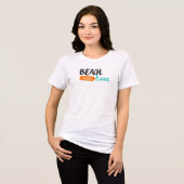 Strand Alsjeblieft – Grappige Vakantie Spelling Tri-Blend Shirt (Voorkant volledig)